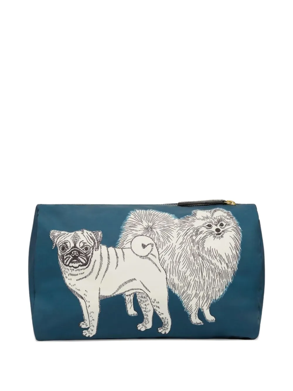 Inoui Editions Dog-print Clutch Bag In Blue