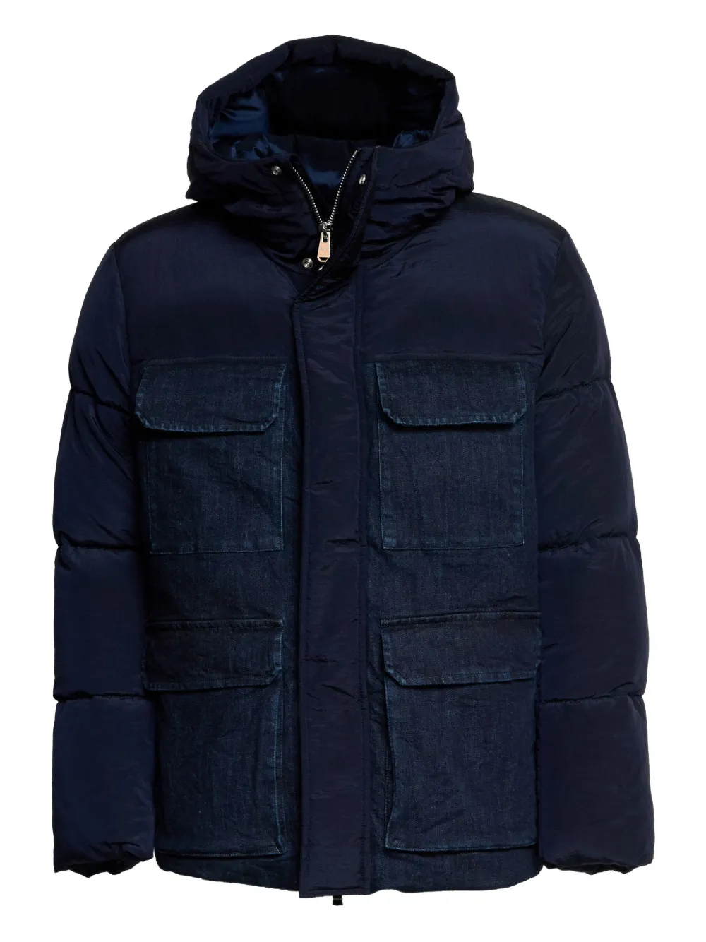 DONDUP chamarra capitonada de mezclilla con capucha | azul | Image 1