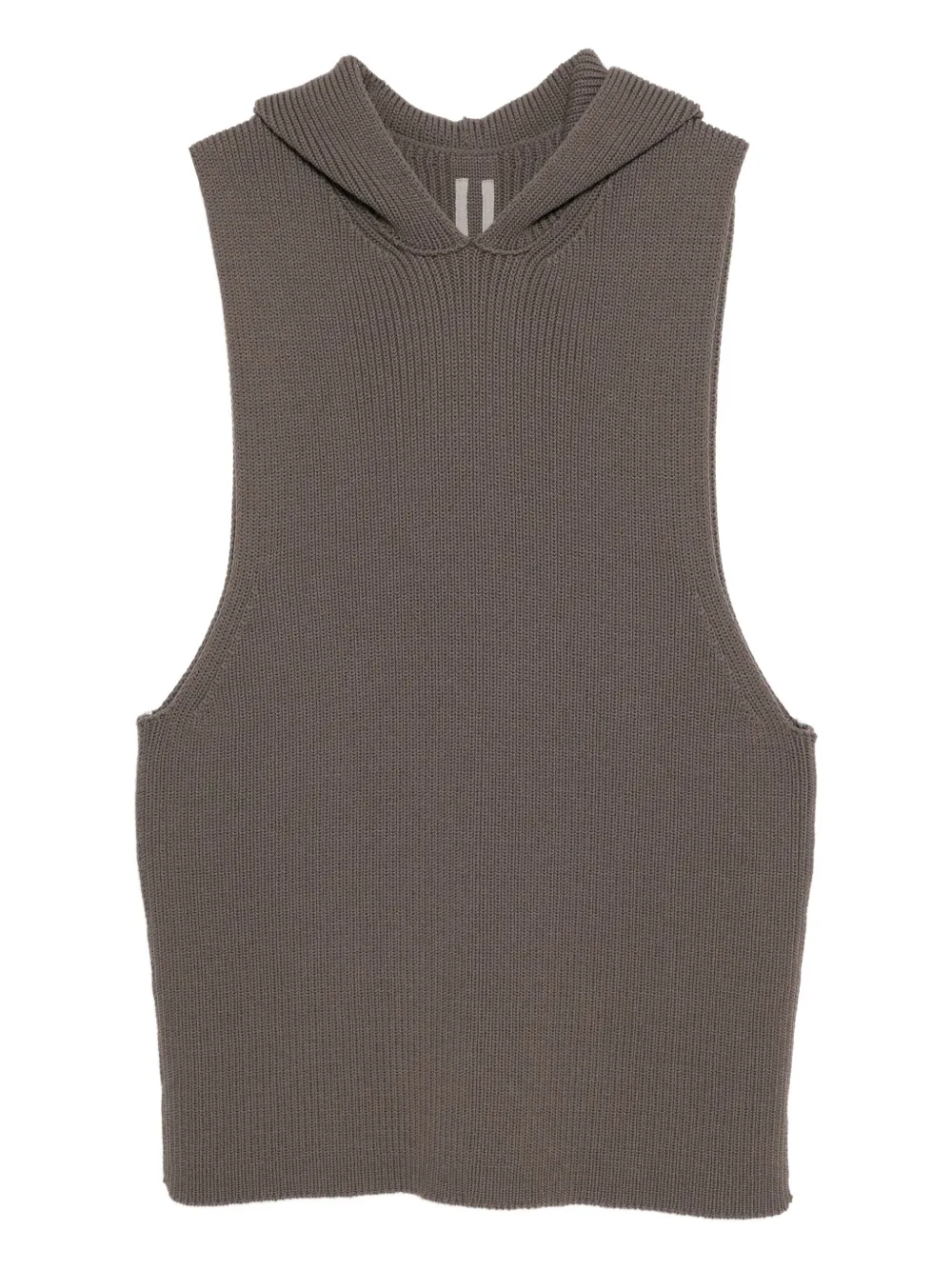 Rick Owens Concordians Runway Hooded Tank Top In Gray