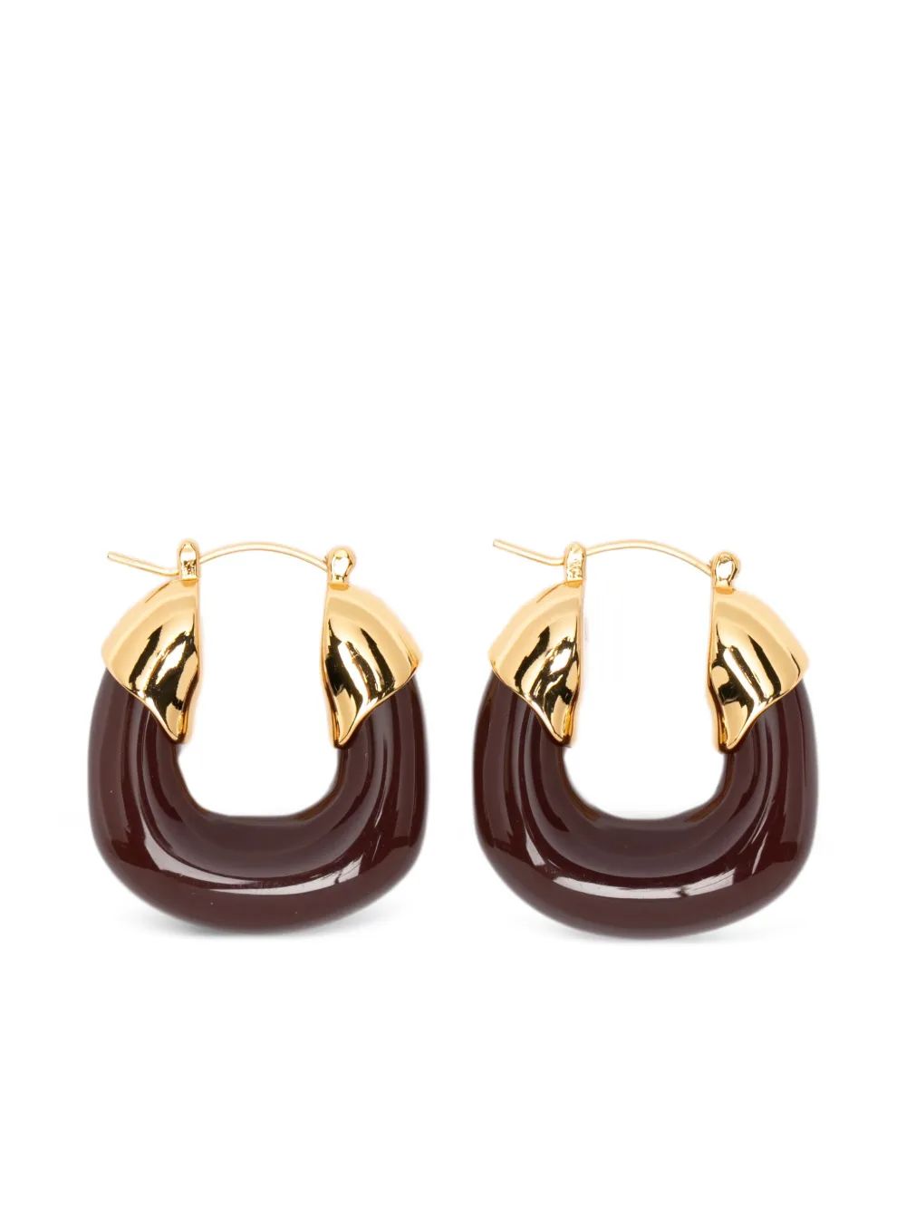 Lizzie Fortunato Mini Organic Hoops Earrings In Brown