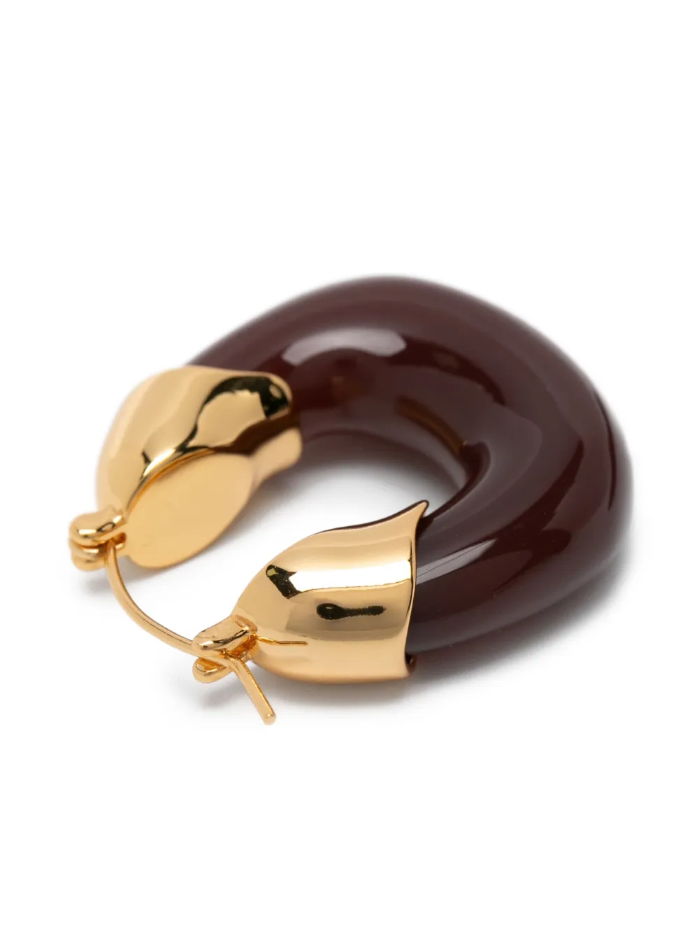Lizzie Fortunato Mini Organic Hoops Earrings In Brown