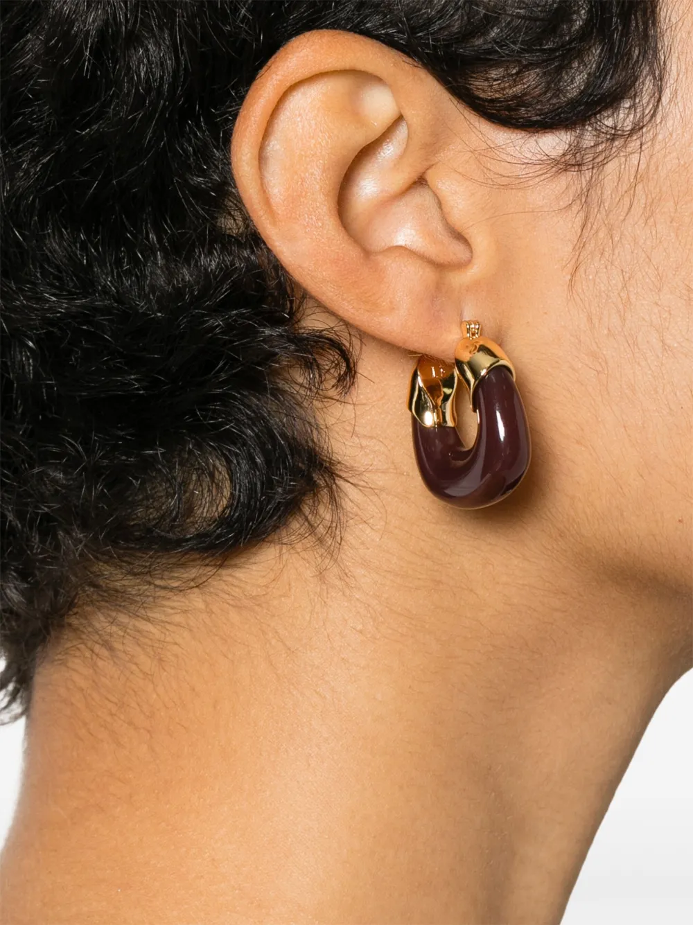 Lizzie Fortunato mini organic hoops earrings - Goud