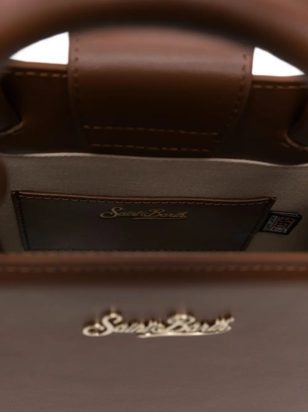 MC2 Saint Barth Shopper met logo Bruin