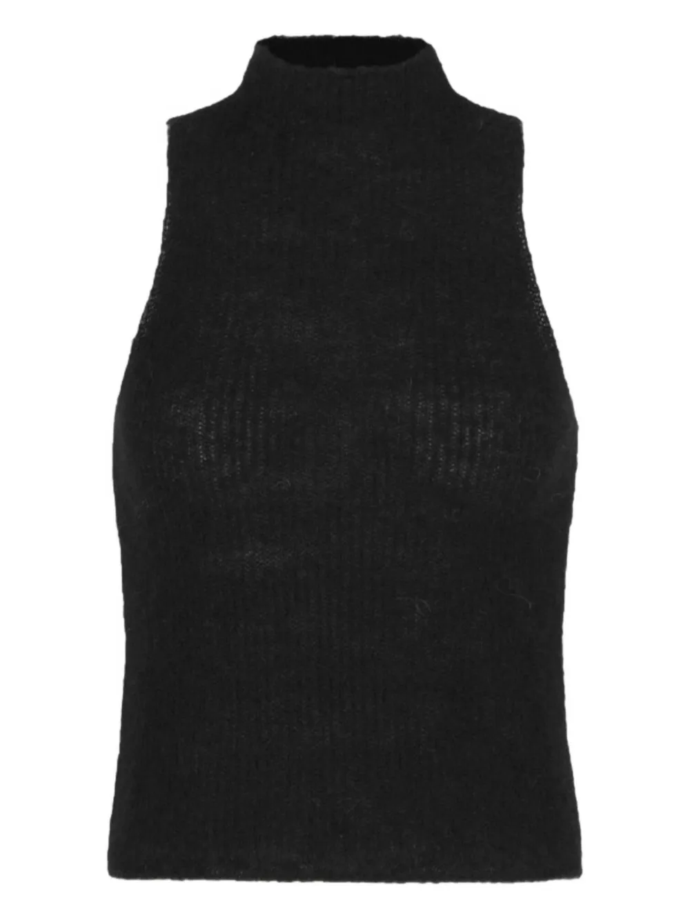 Amomento Mock-neck Top In Black