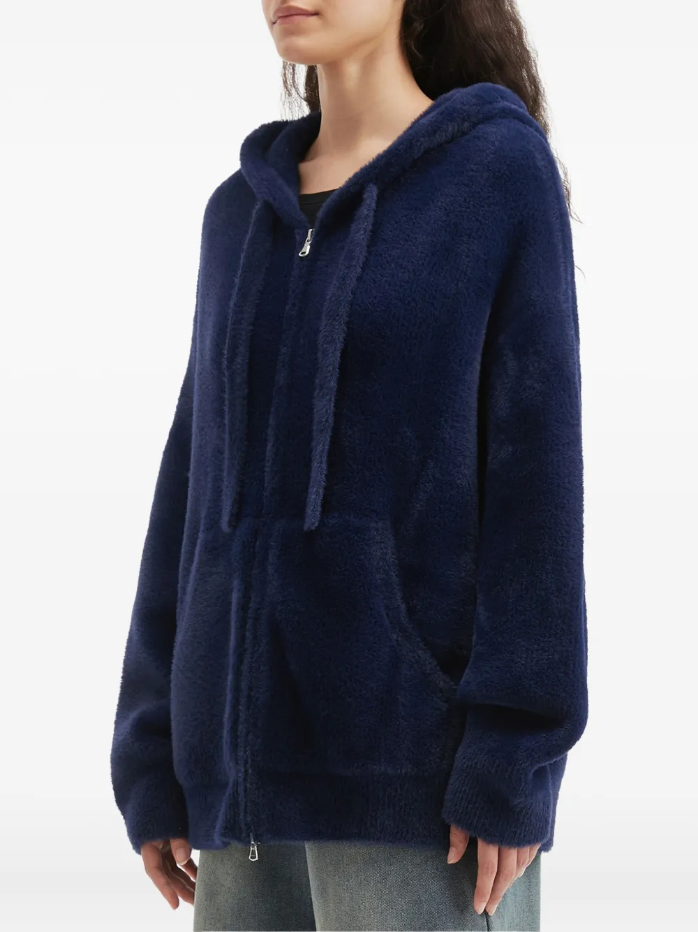 Tout A Coup Hooded Zip Cardigan In Animal Print