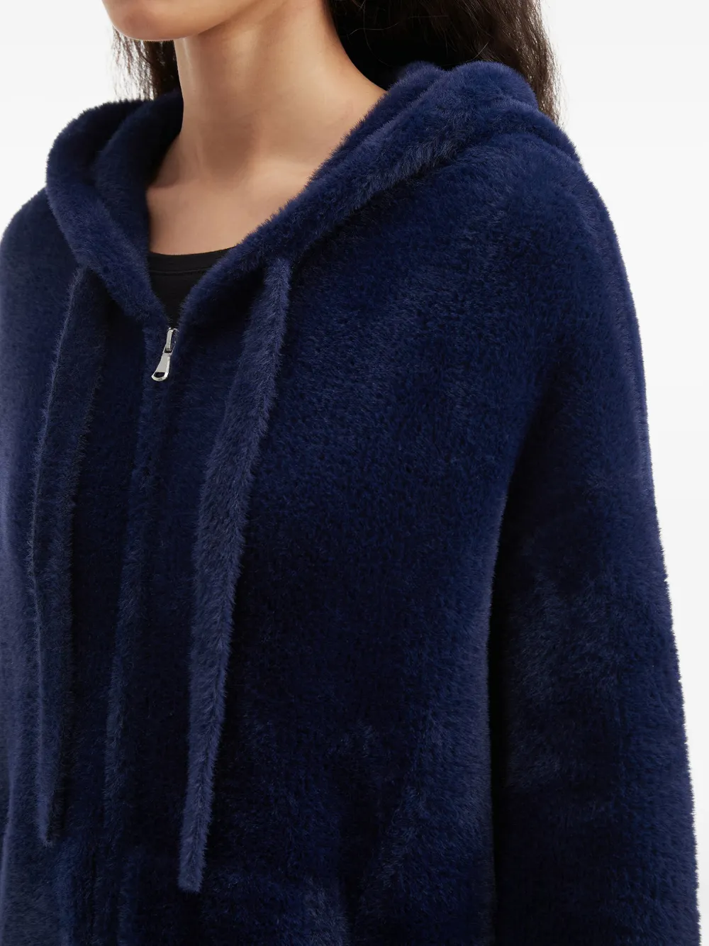 Tout A Coup Hooded Zip Cardigan In Animal Print