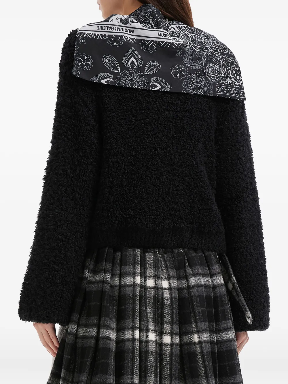 Musium Div. Button Bandana Cardigan In Black