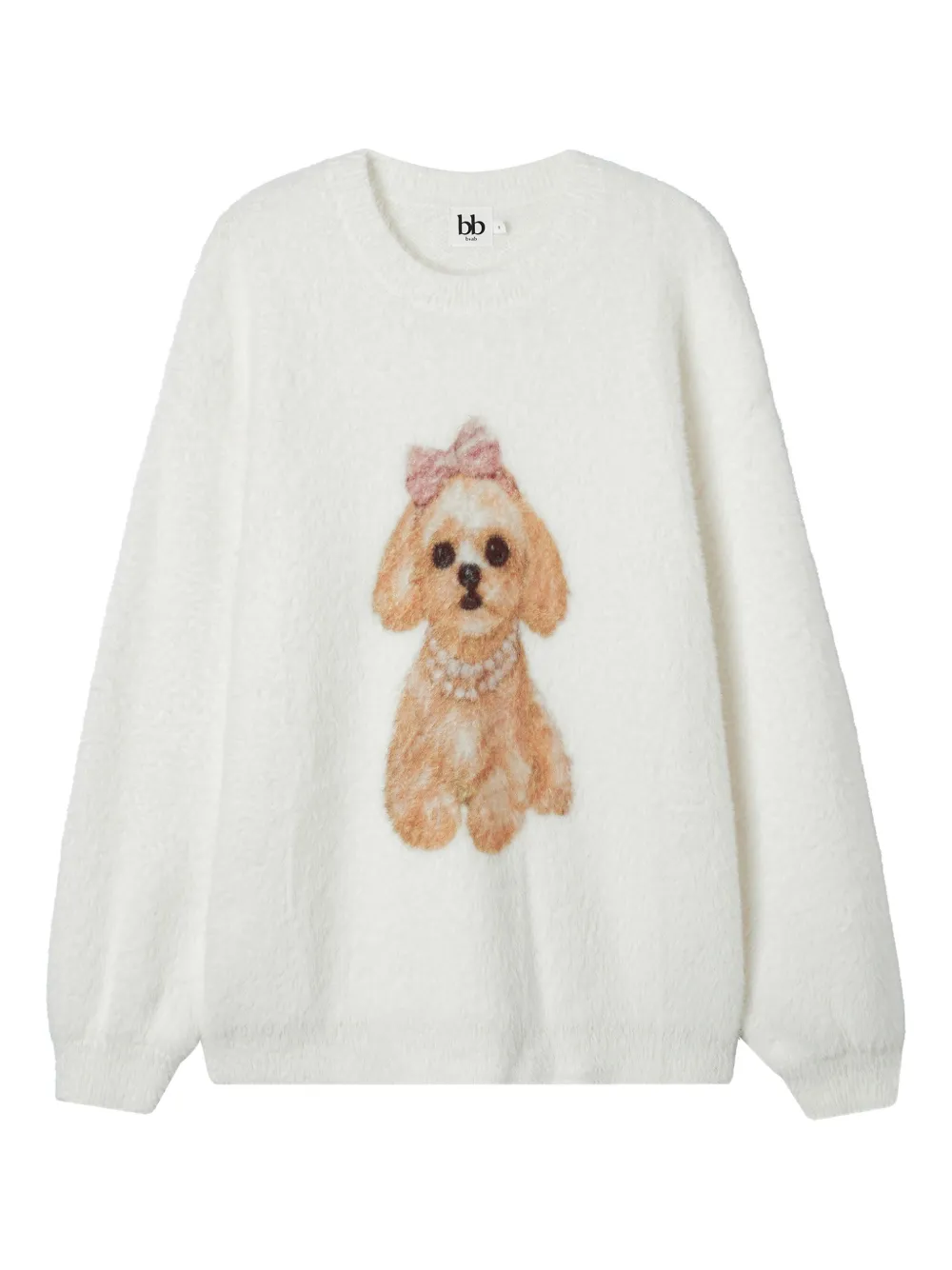 B+ab Dog-graphic Sweater In White