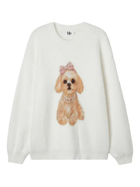 b+ab dog-graphic sweater