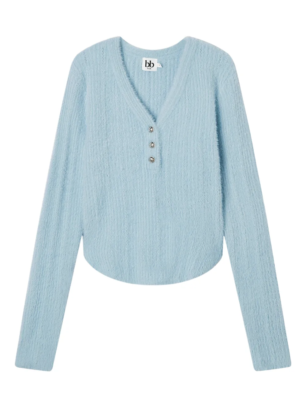 b+ab top con cuello en V | azul | Image 1