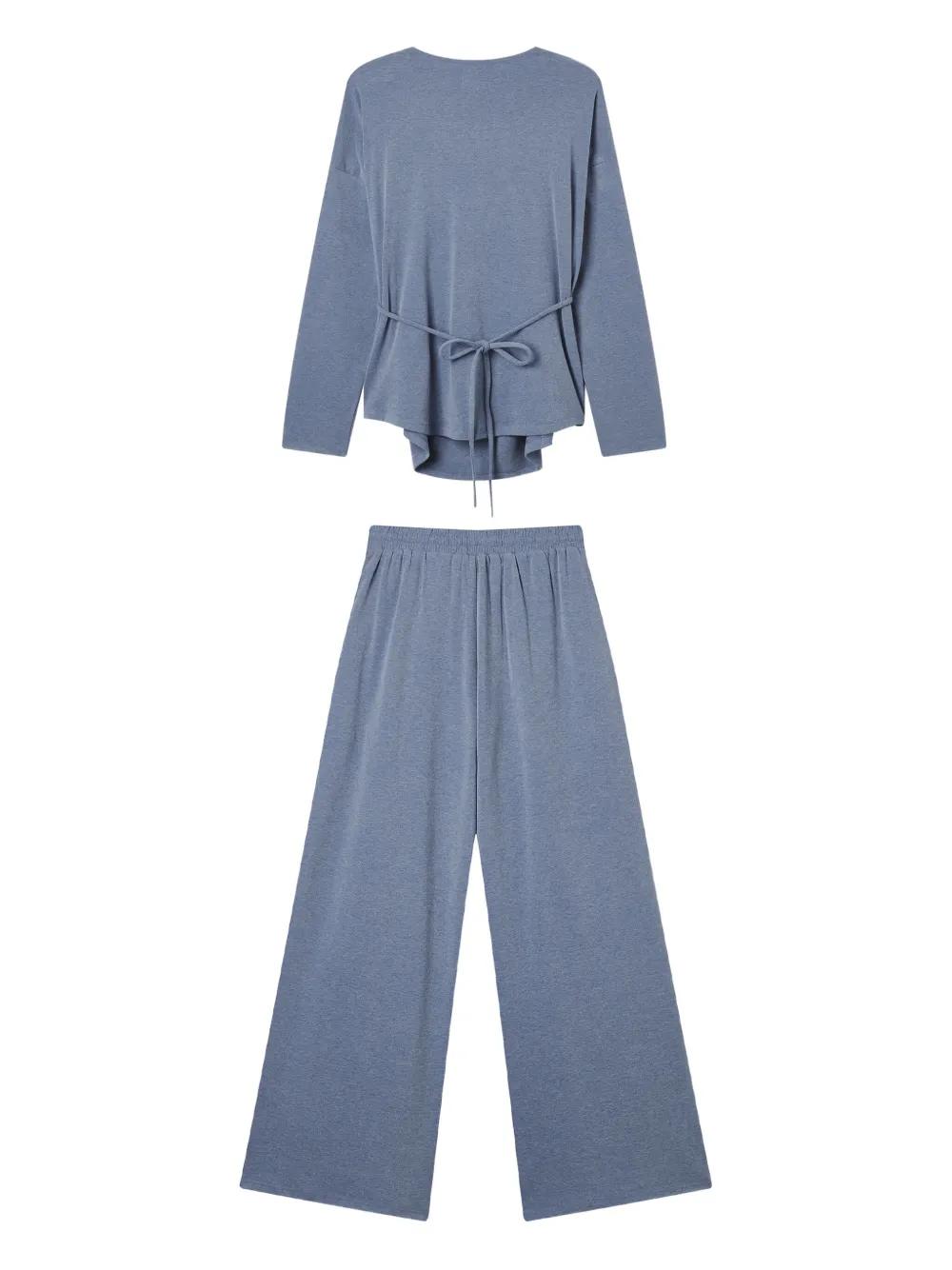 B+ab tie-waist trousers and top set - Blauw