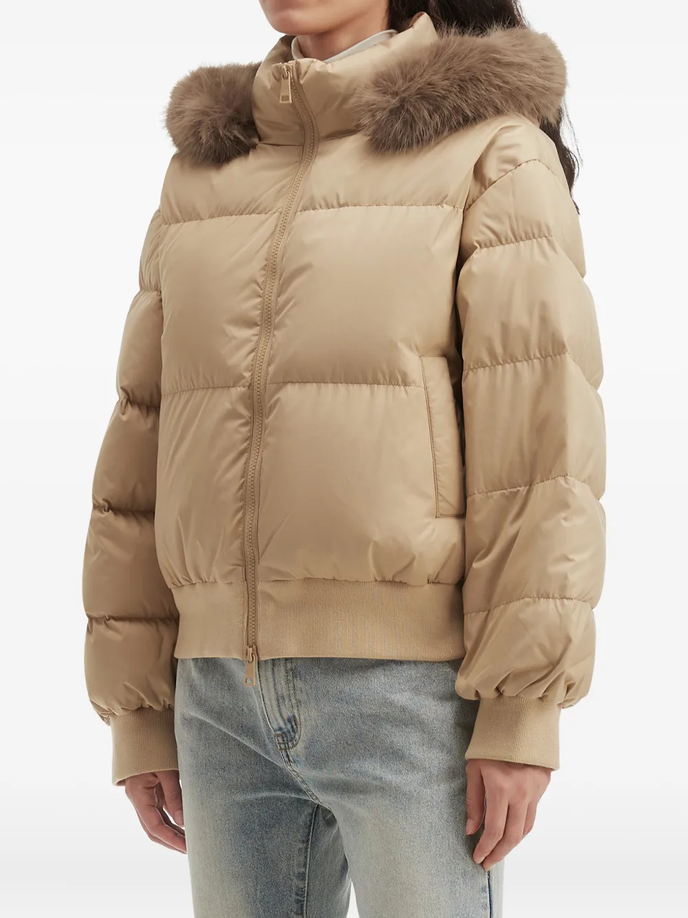 b+ab Donsjack met capuchon Beige