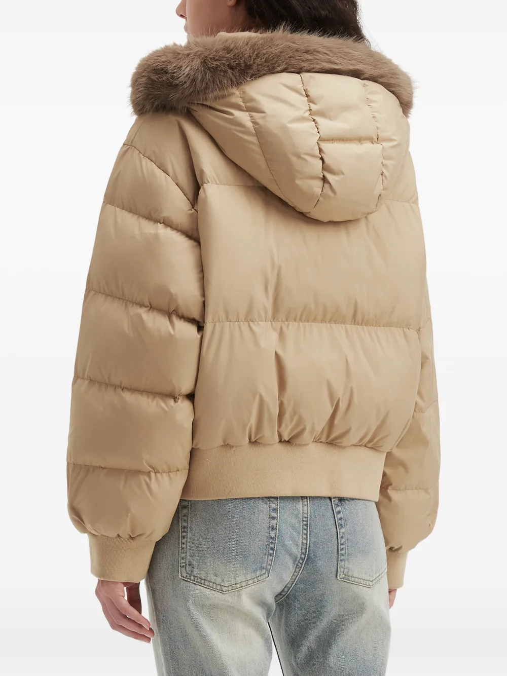 b+ab Donsjack met capuchon Beige