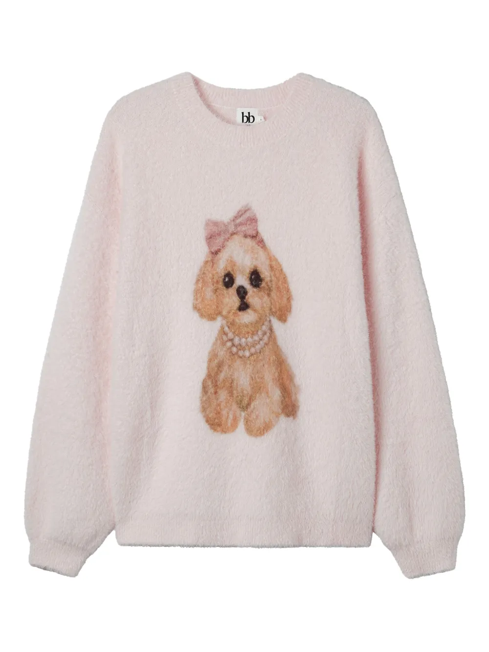 B+ab Dog-graphic Sweater In Pink