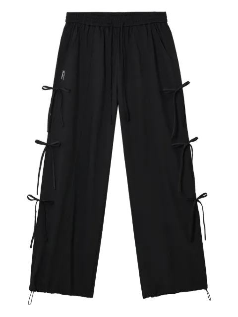 Mini Cream drawstring track pants