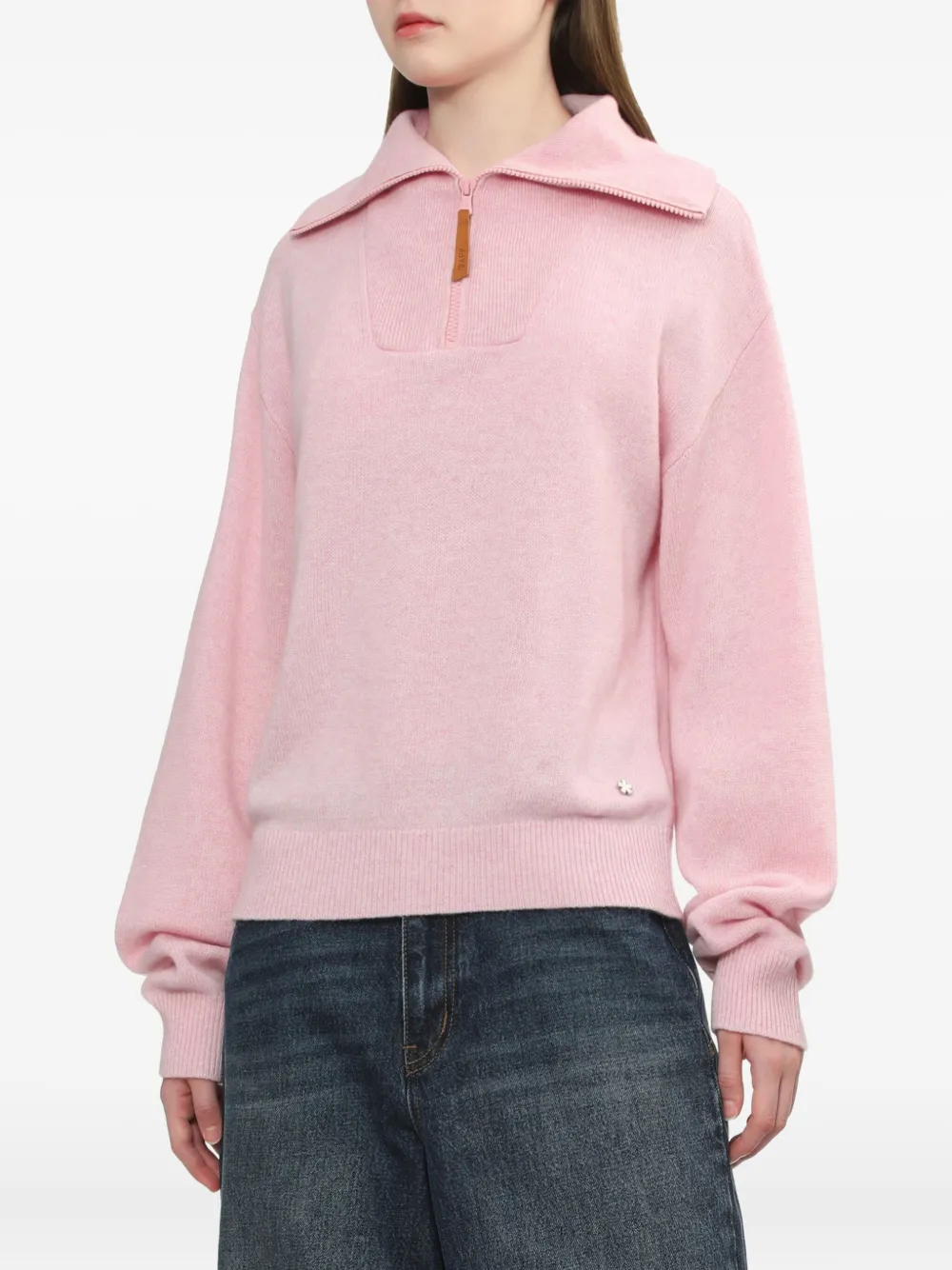 Bapy By *a Bathing Ape® Zip-collar Sweater In Pink