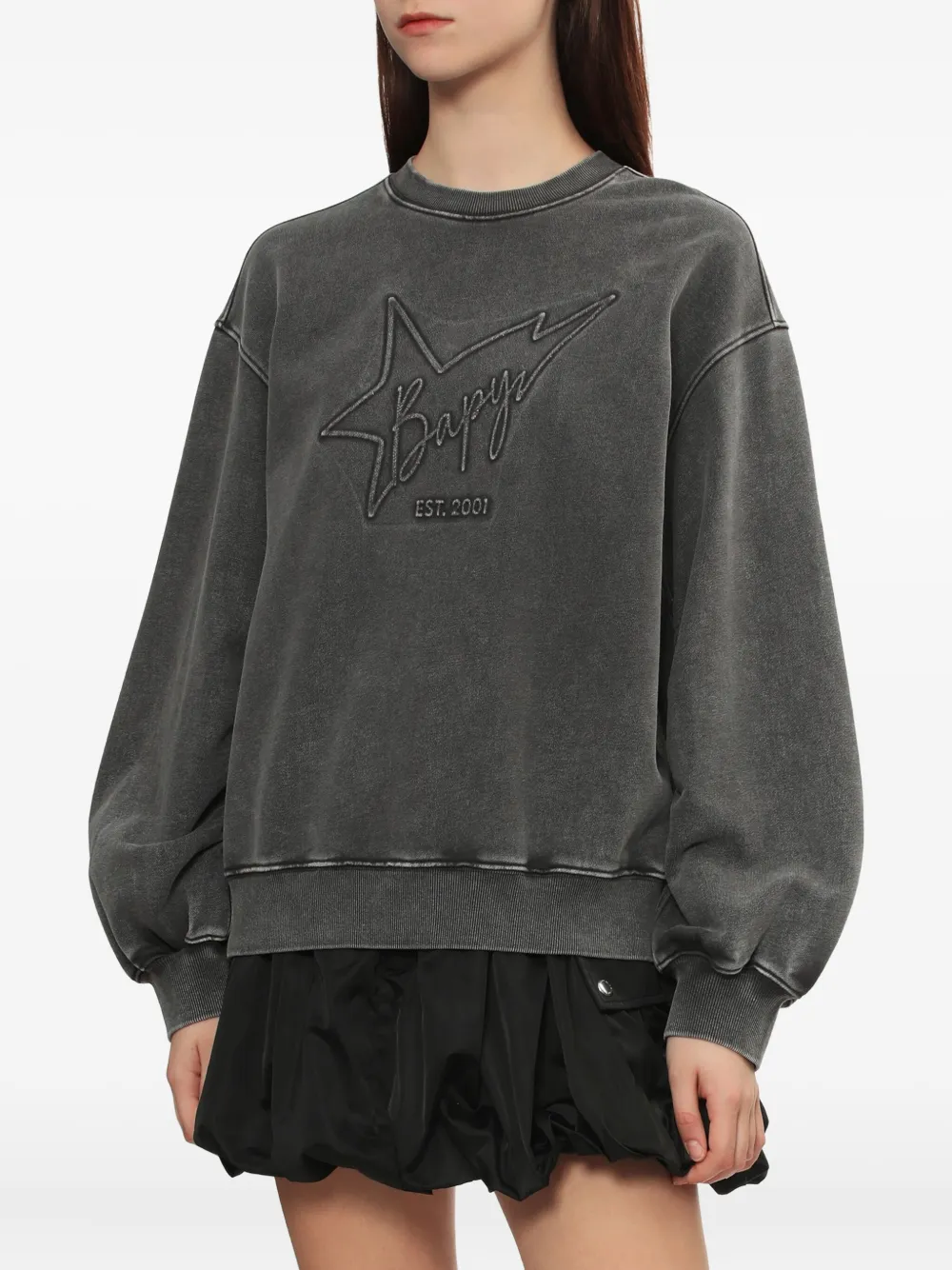 BAPY BY *A BATHING APE Sweater met geborduurd logo Grijs