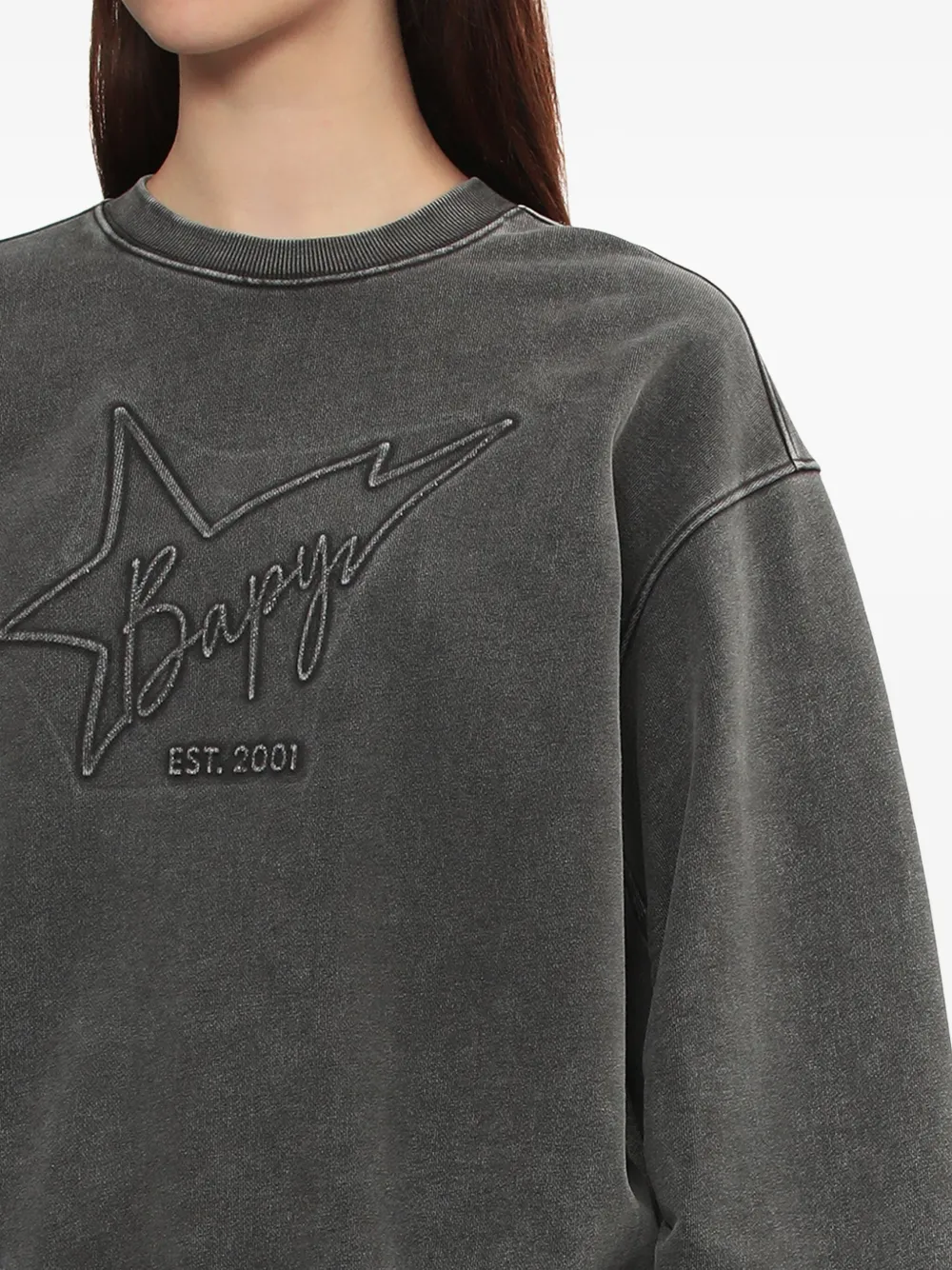 BAPY BY *A BATHING APE Sweater met geborduurd logo Grijs