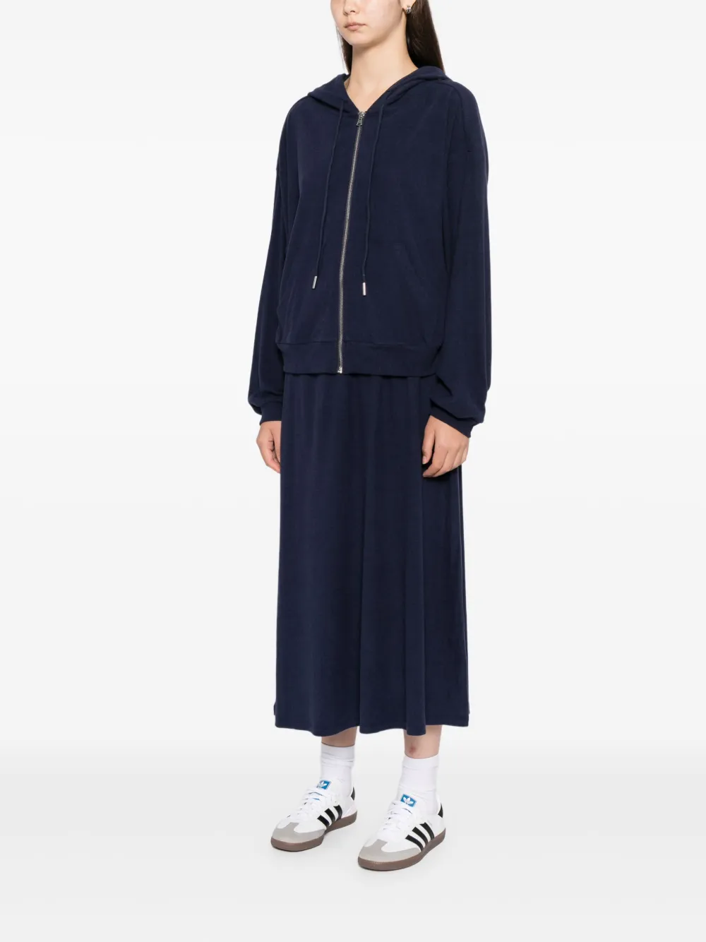 b+ab Geborsteld set met rok Zwart