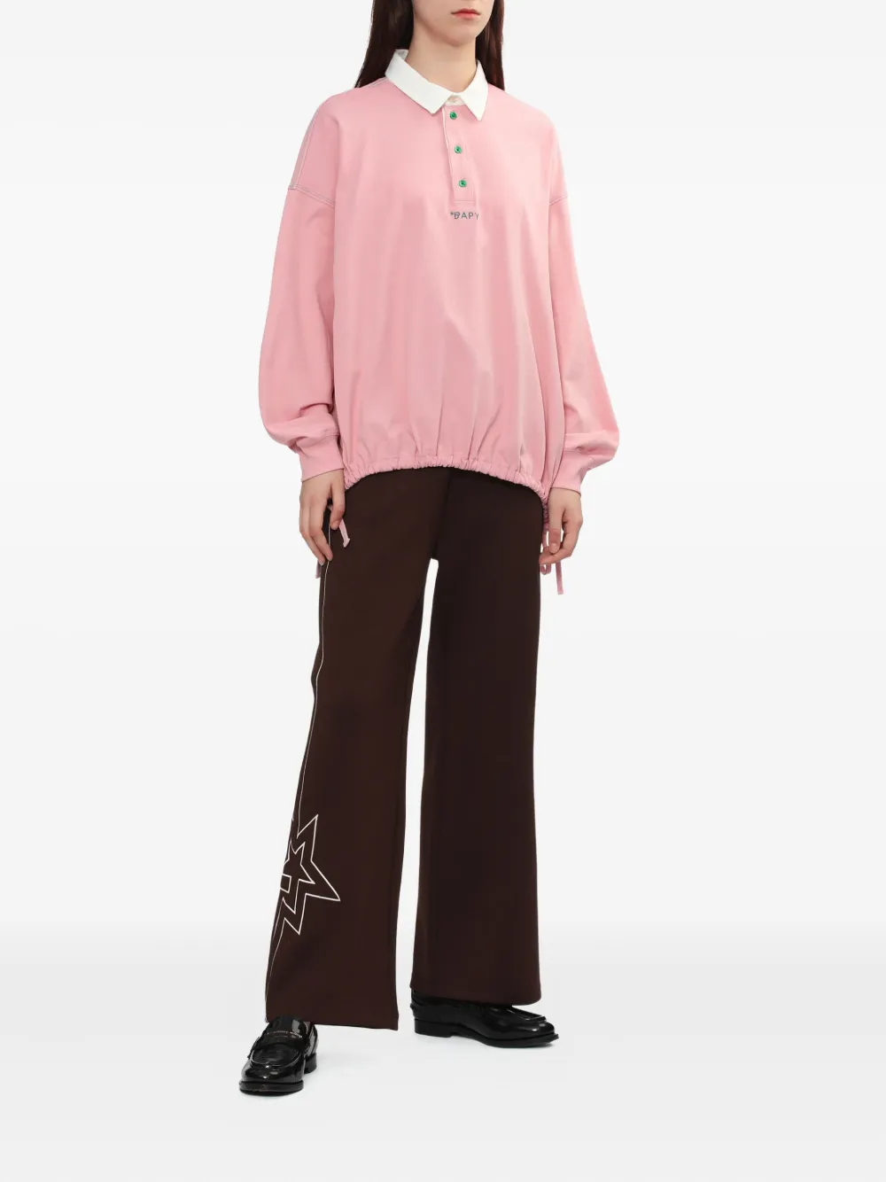 BAPY BY *A BATHING APE collared drawstring top - Roze