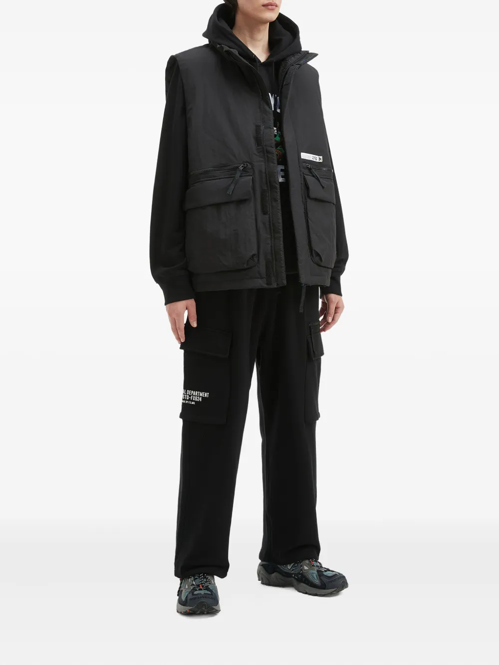 FINGERCROXX cargo-pocket trousers - Zwart