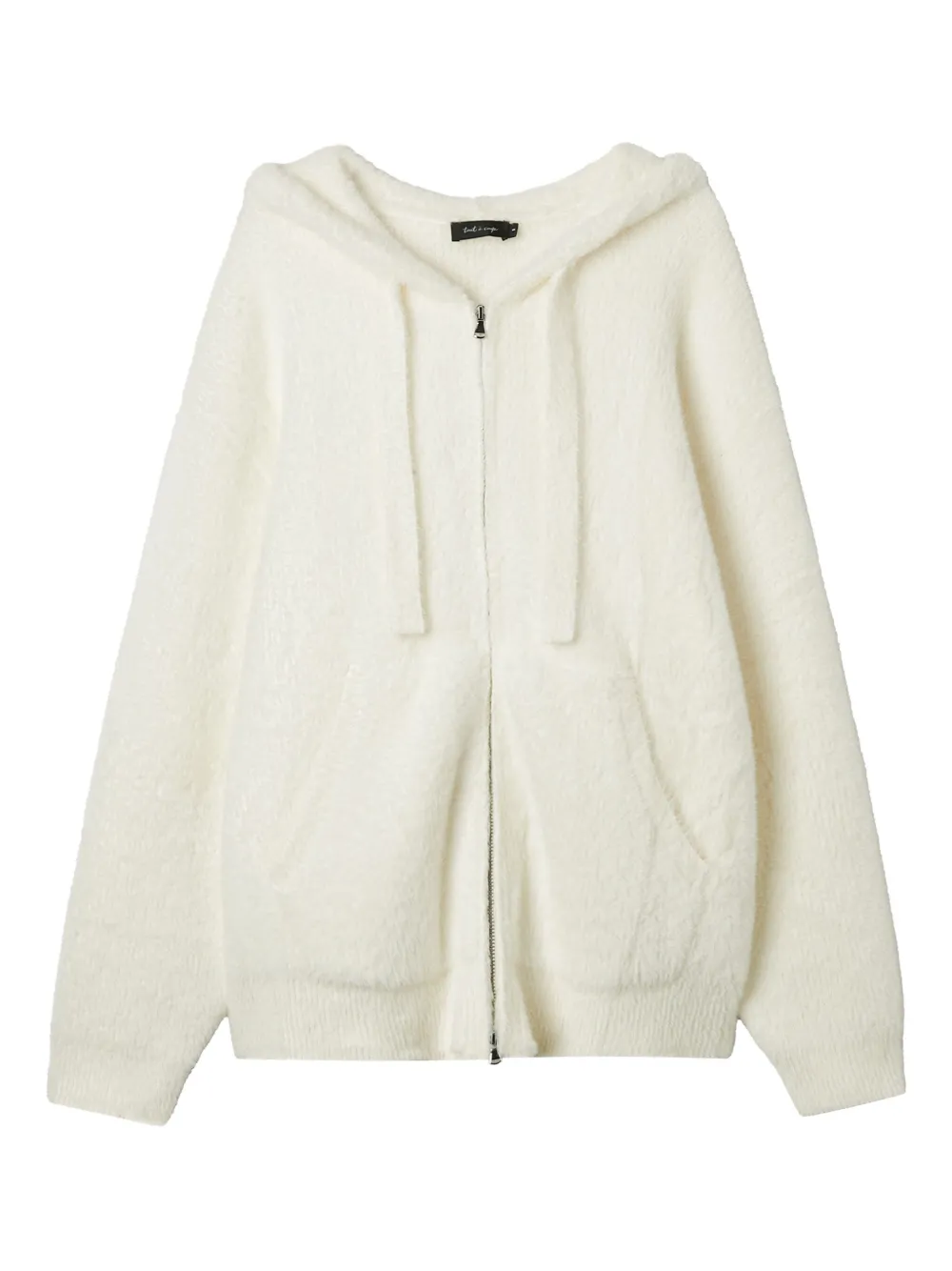 Tout A Coup Hooded Zip Cardigan In White