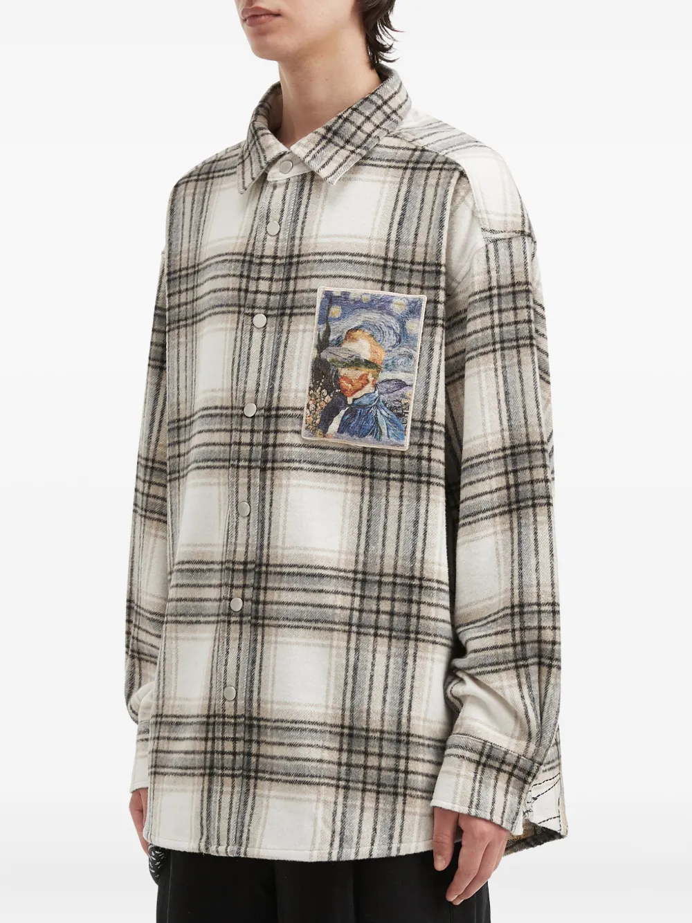 Musium Div. Plaid-pattern Patch Shirt In Multi