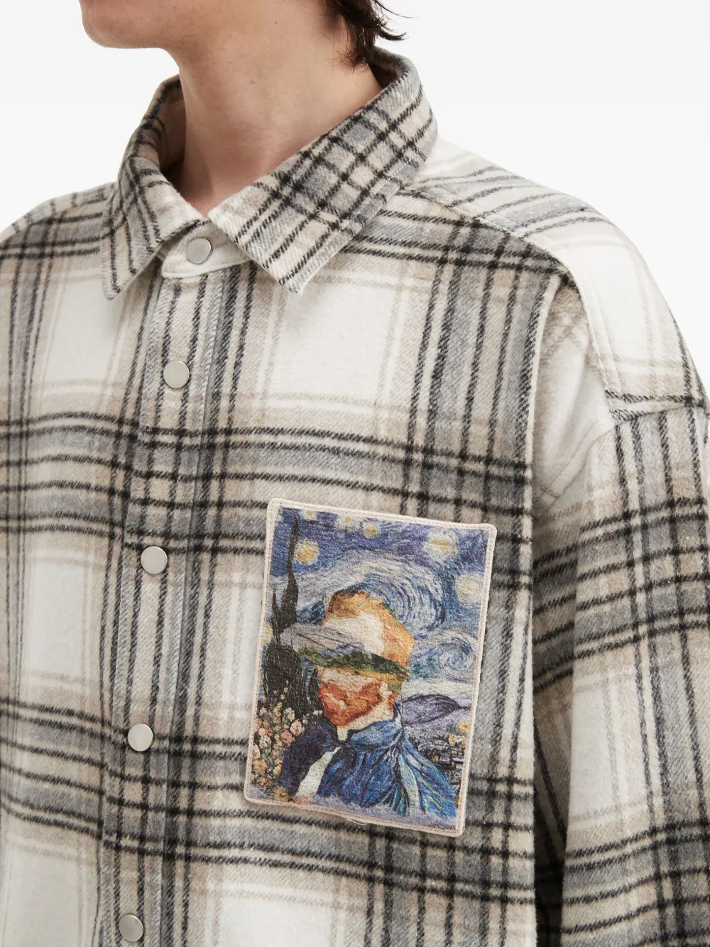 Musium Div. Plaid-pattern Patch Shirt In Multi