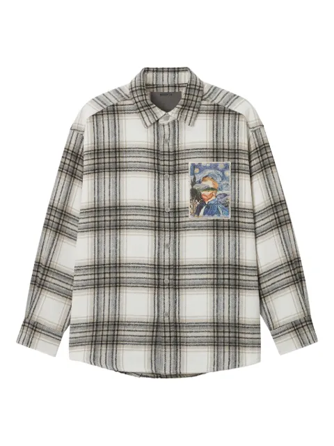 Musium Div. plaid-pattern patch shirt