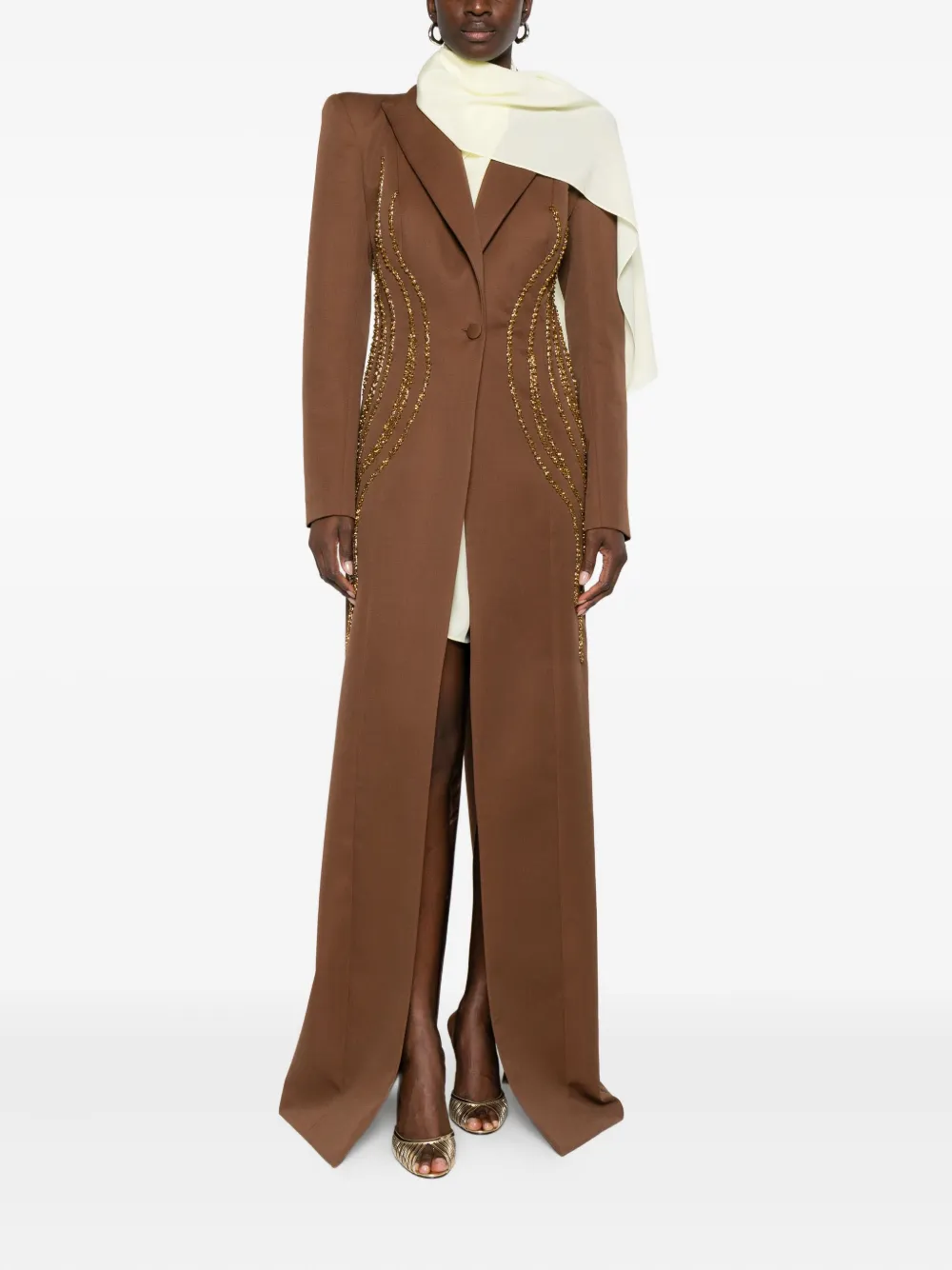 M.Marquise Roana bead-embellished coat | Single Breasted Coats | Image 2