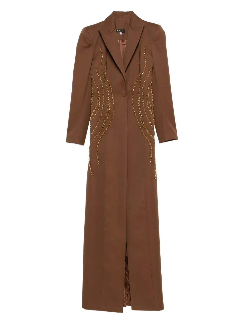 M.Marquise Roana bead-embellished coat | Brown | Image 1
