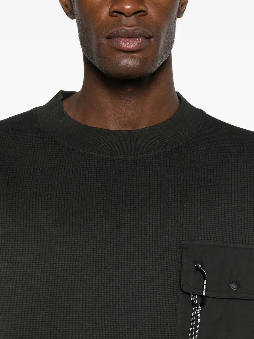 ROA x Andwander sweater met lange mouwen Zwart