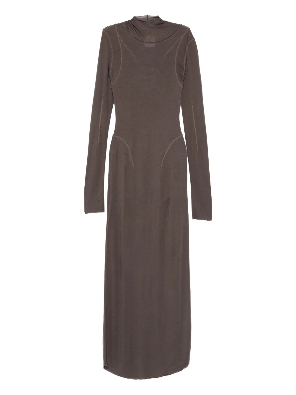 Roa Long-sleeve Panelled Dress In Blue