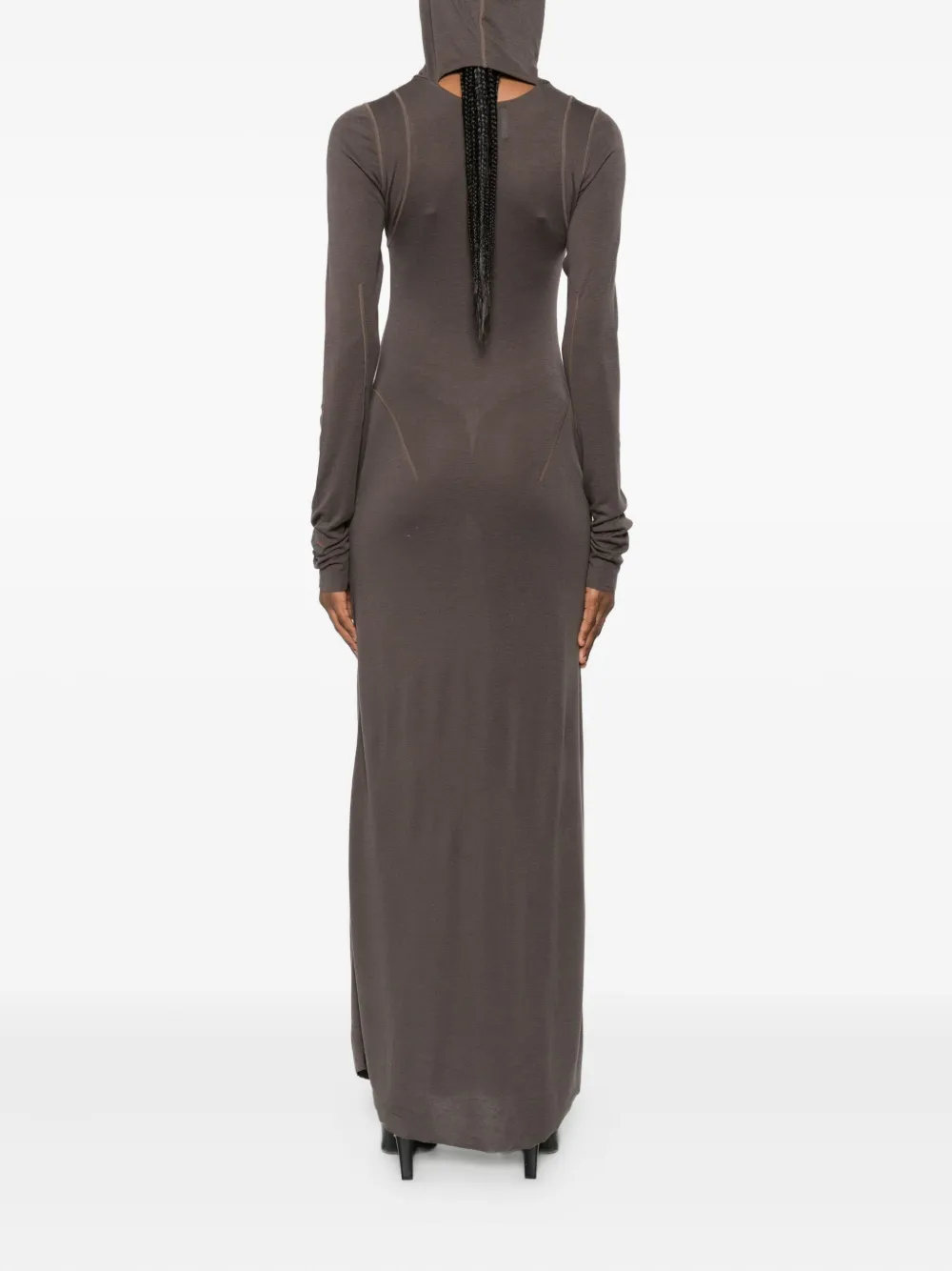 Roa Long-sleeve Panelled Dress In Blue