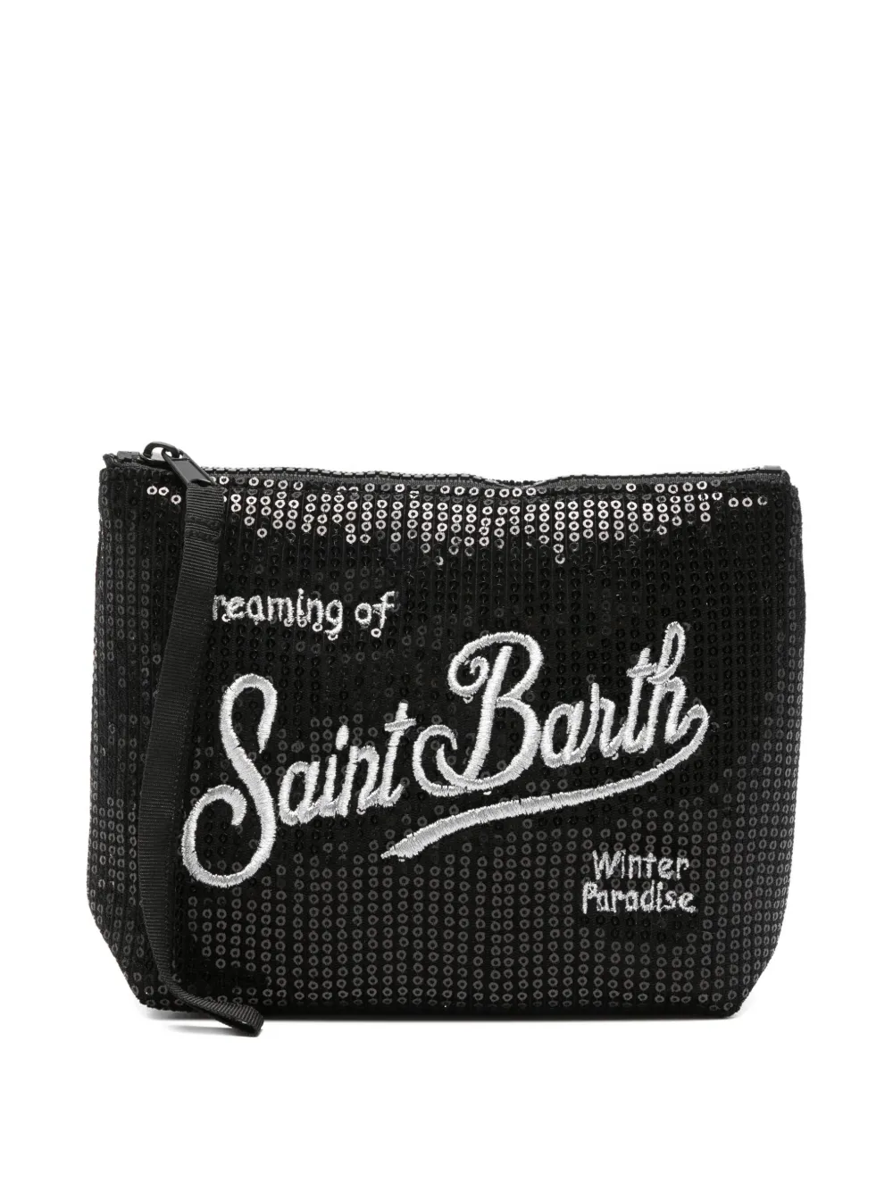 Mc2 Saint Barth Sequin-embellished Clutch Bag In Black