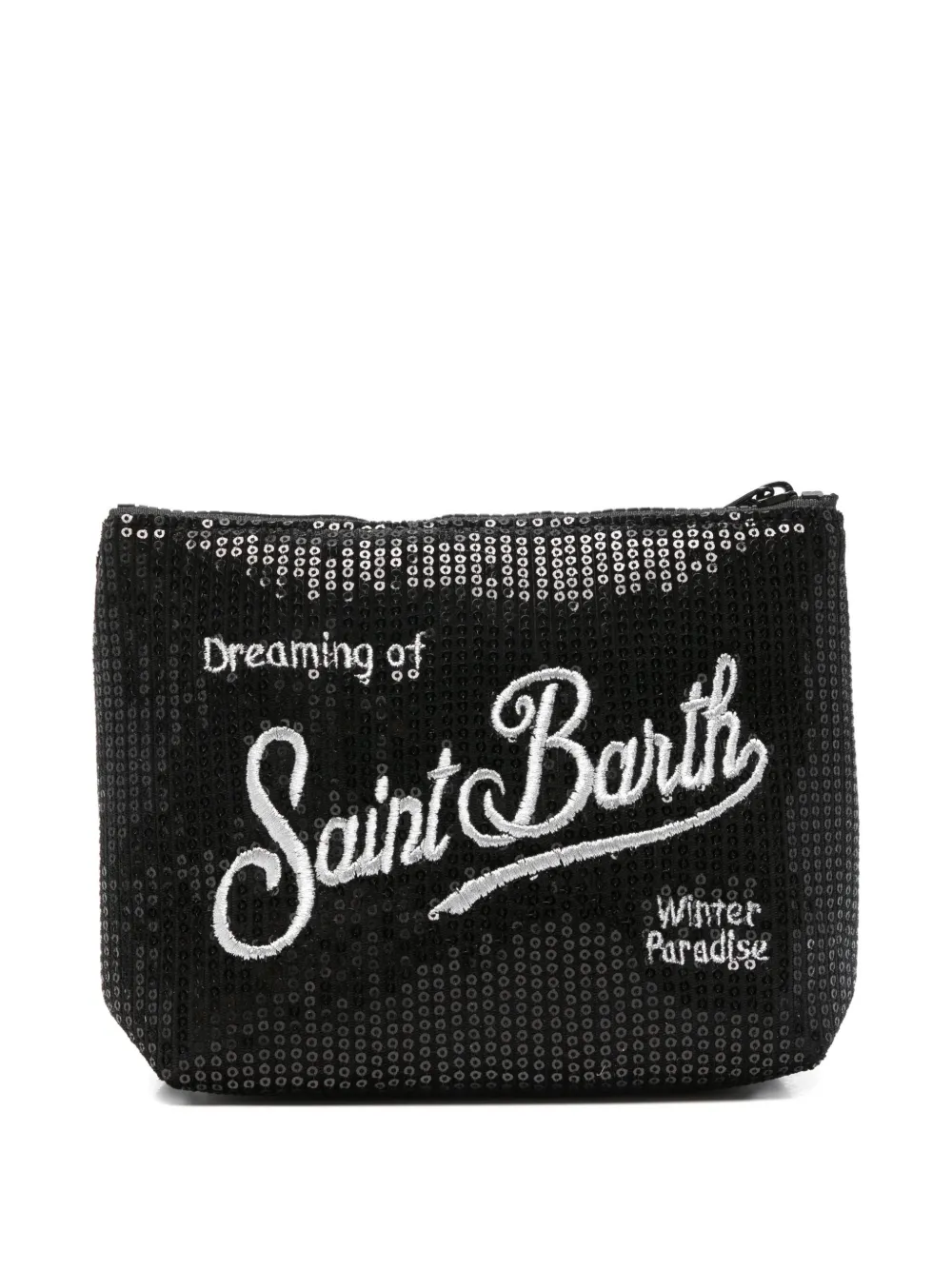 Mc2 Saint Barth Sequin-embellished Clutch Bag In Black