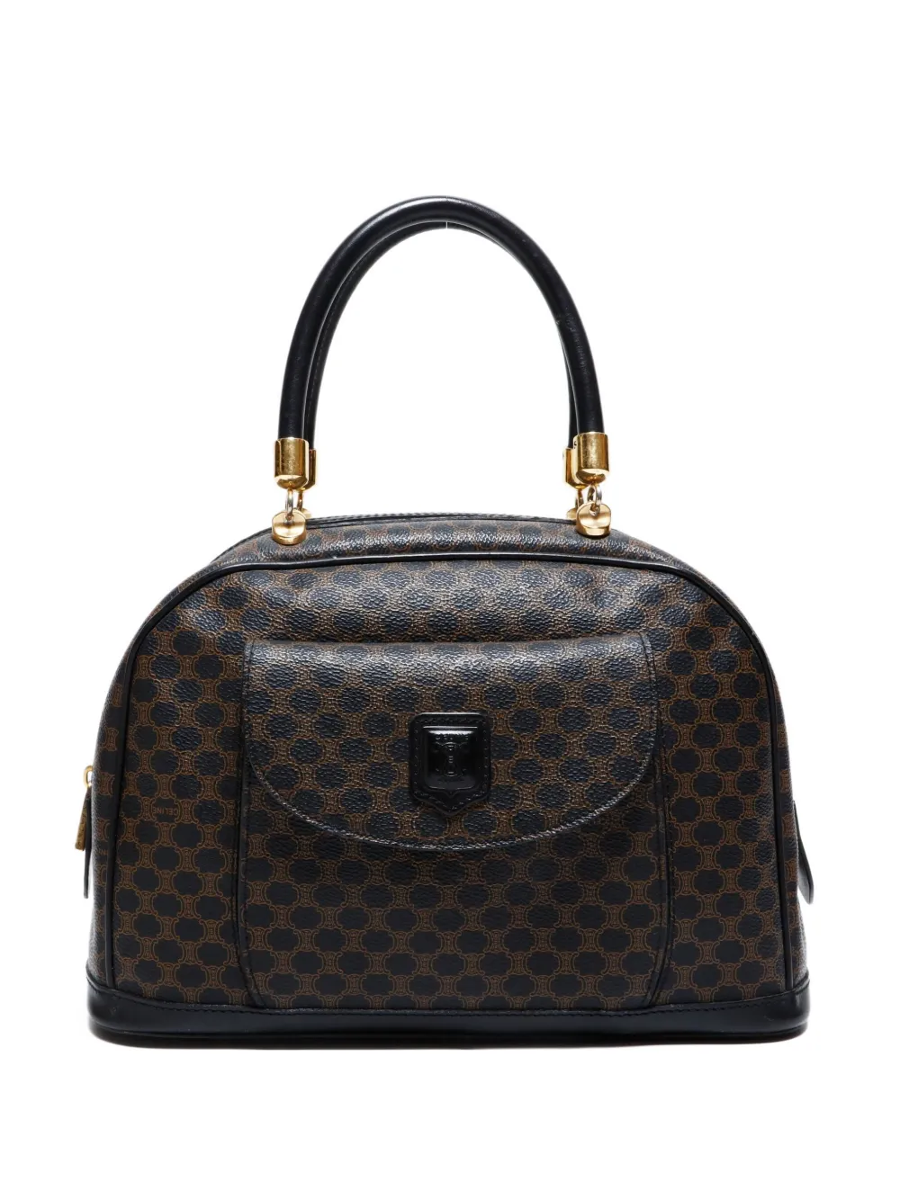 Pre-owned Celine 1990-2000s Macadam Top-handle Tote Bag In Black