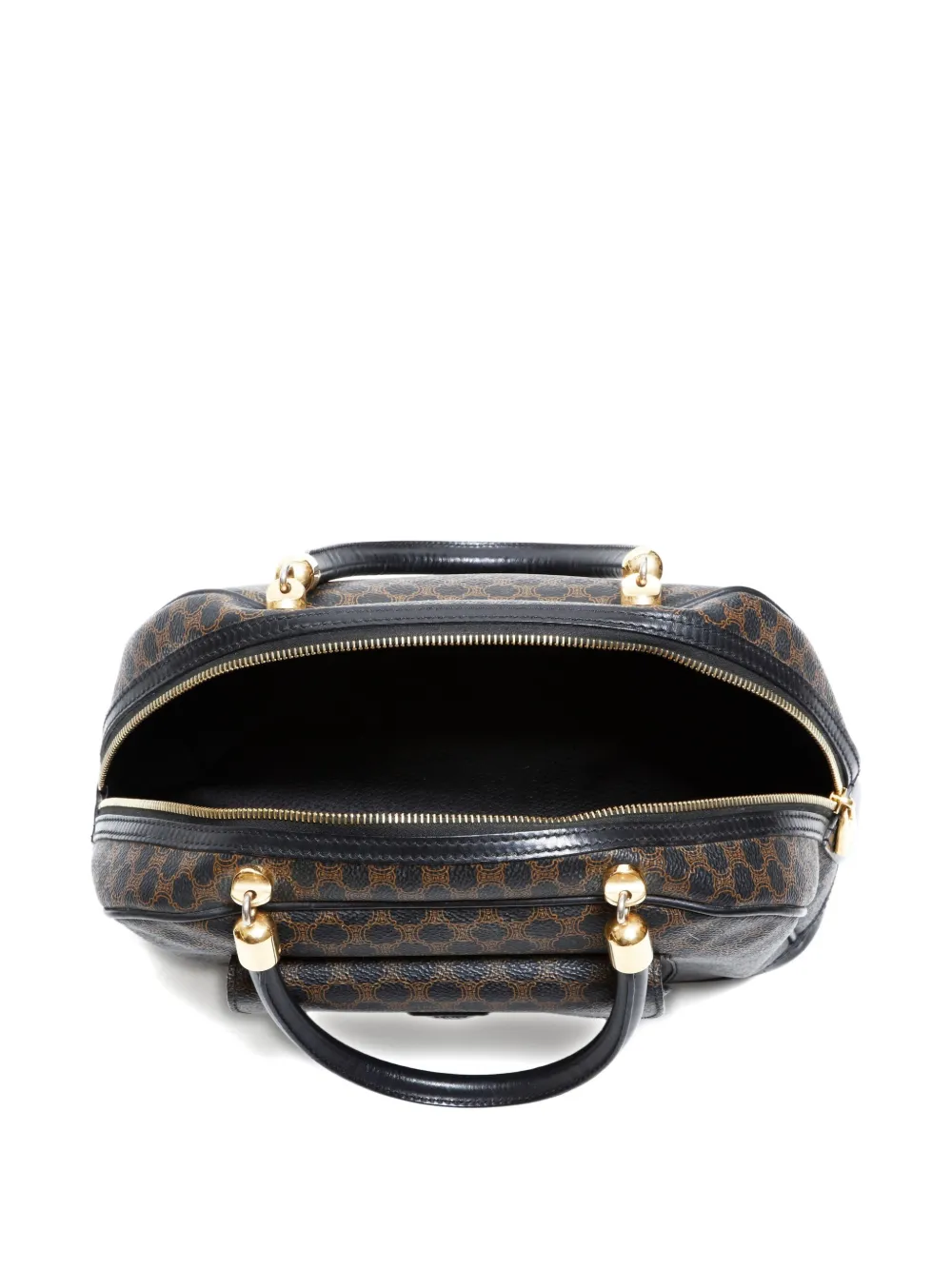 Pre-owned Celine 1990-2000s Macadam Top-handle Tote Bag In Black