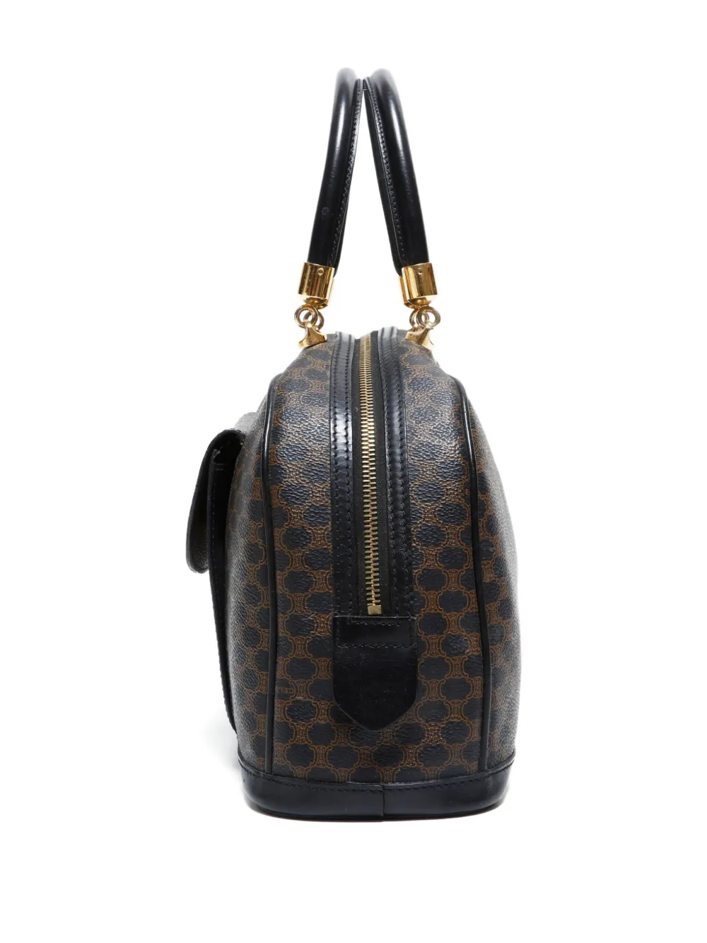 Pre-owned Celine 1990-2000s Macadam Top-handle Tote Bag In Black