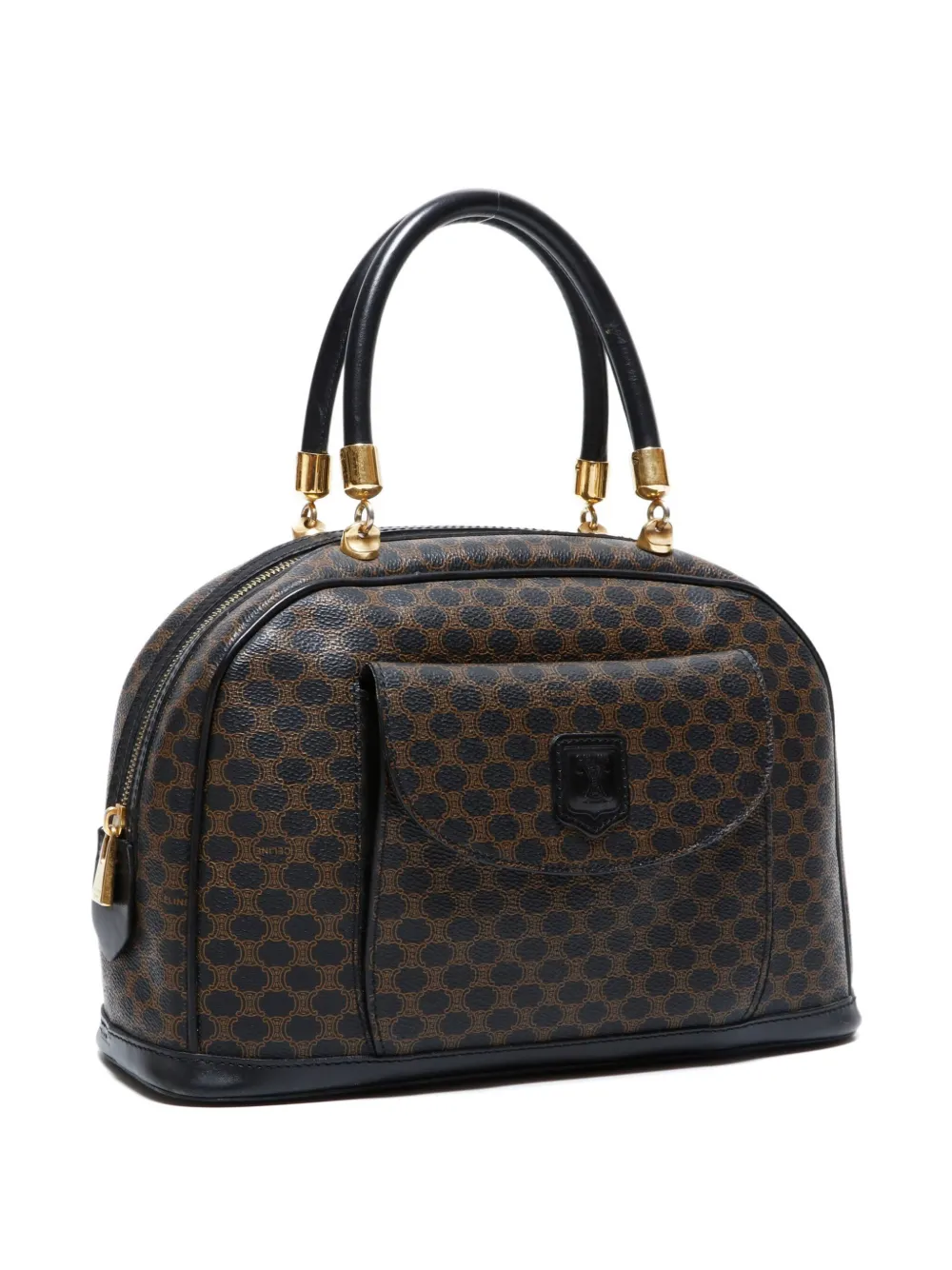 Pre-owned Celine 1990-2000s Macadam Top-handle Tote Bag In Black