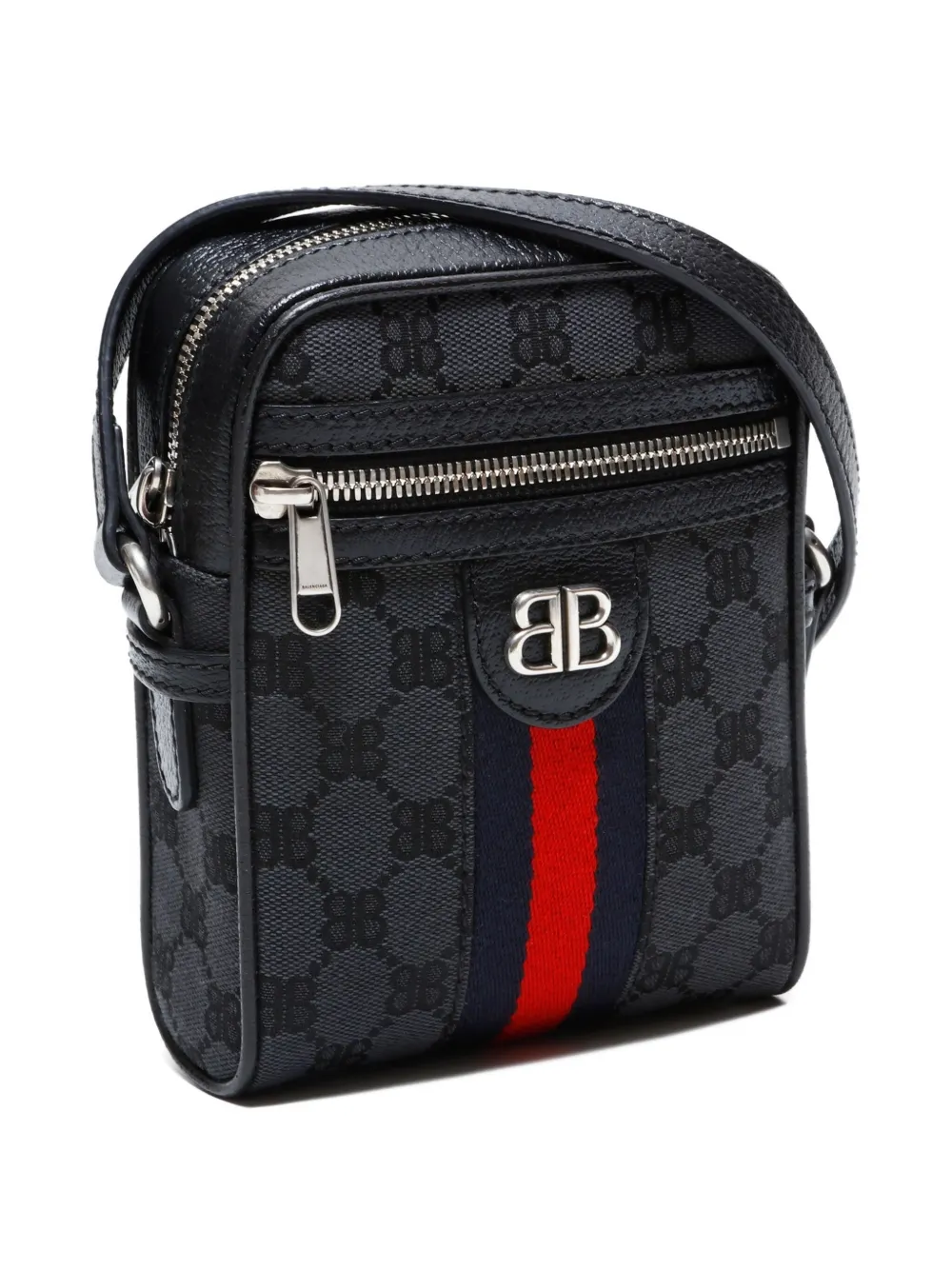 Pre-owned Balenciaga X Gucci 2022s The Hacker Project Shoulder Bag In Black