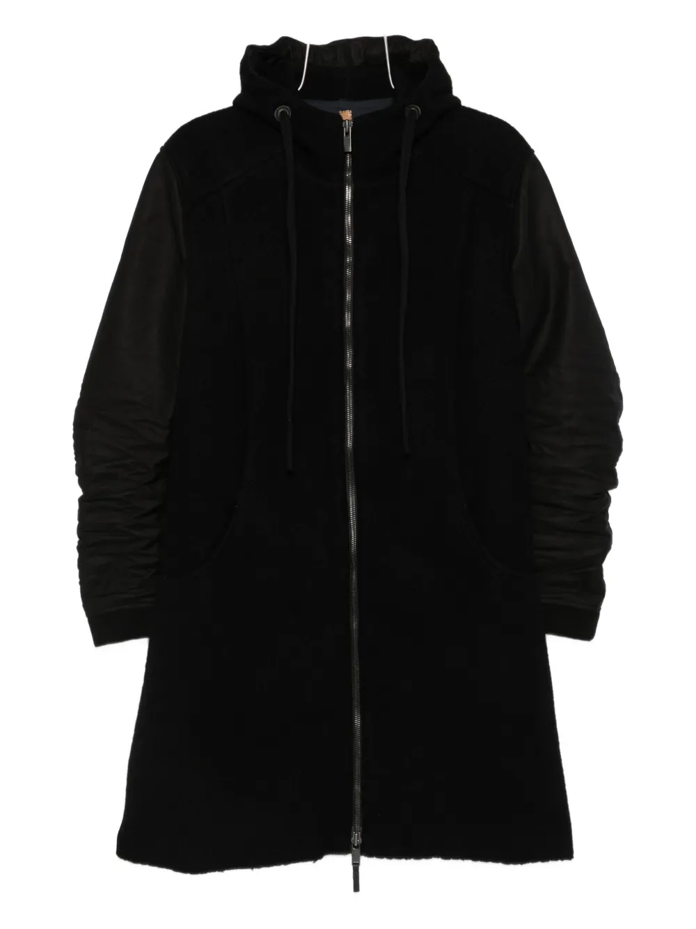 Layer Zero stripe-detail hooded coat | negro | Image 1
