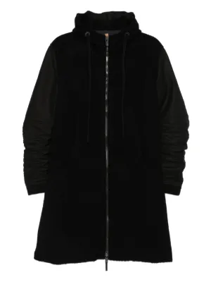 drkshdw rick owens フード付きモッズコート 希少 Rick Owens DRKSHDW / ブラック 中綿入 フィッシュテール コート (RICK