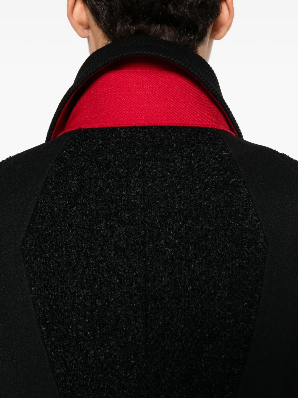 Shiro Sakai Mantel met dubbele rij knopen Zwart