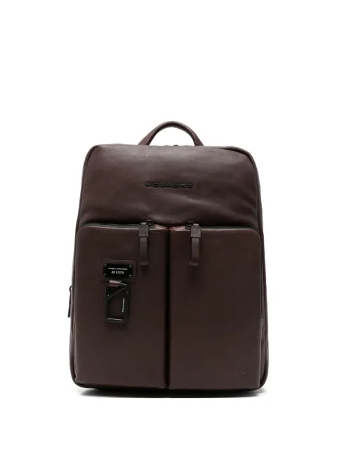 PIQUADRO logo-plaque backpack