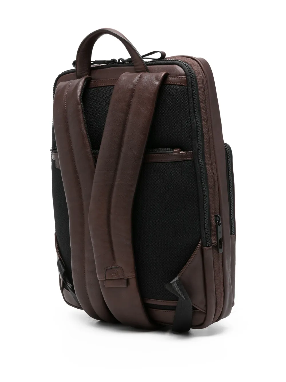 PIQUADRO Rugzak met logoplakkaat Bruin