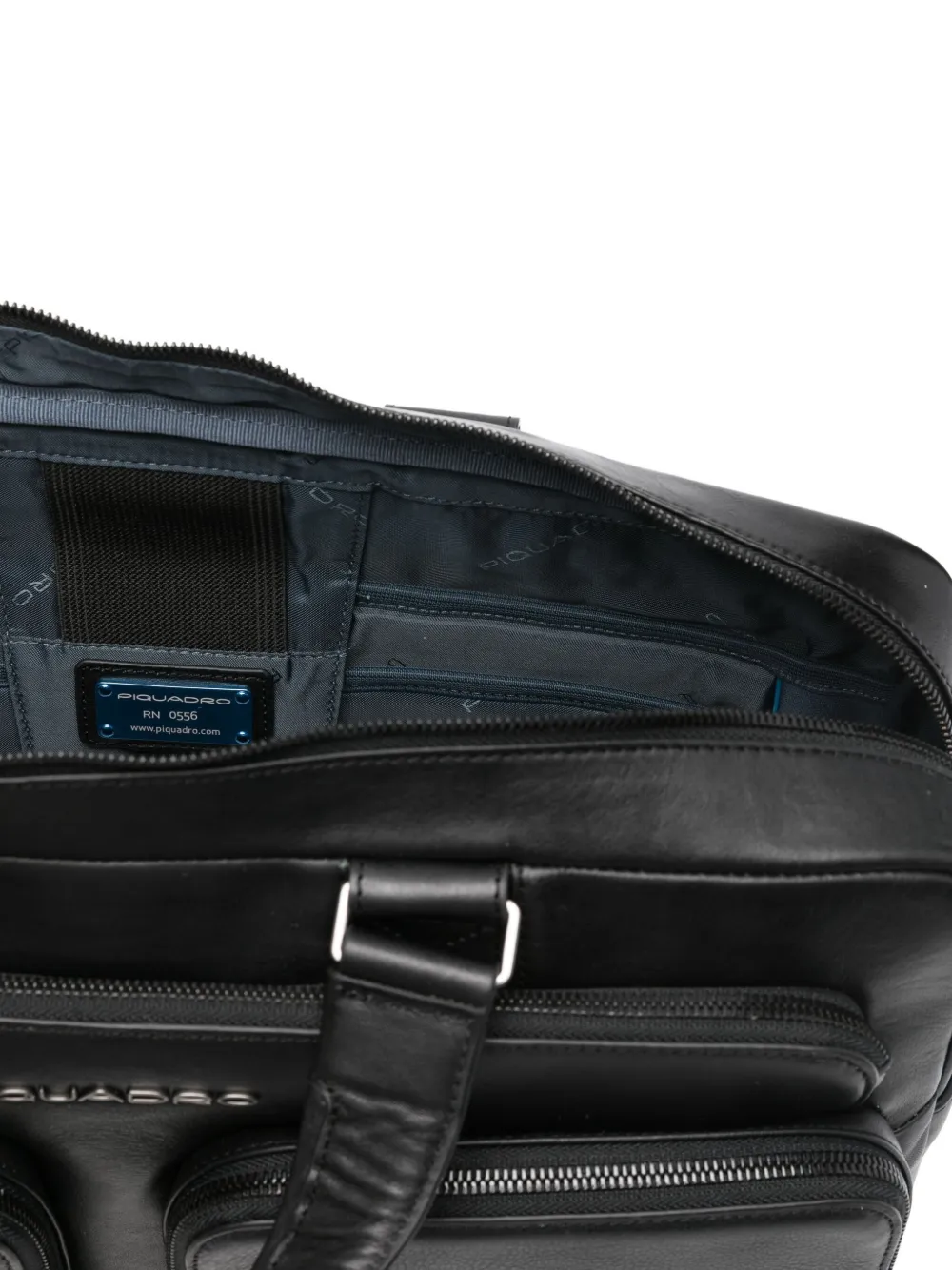 PIQUADRO Aktetas met logo Zwart