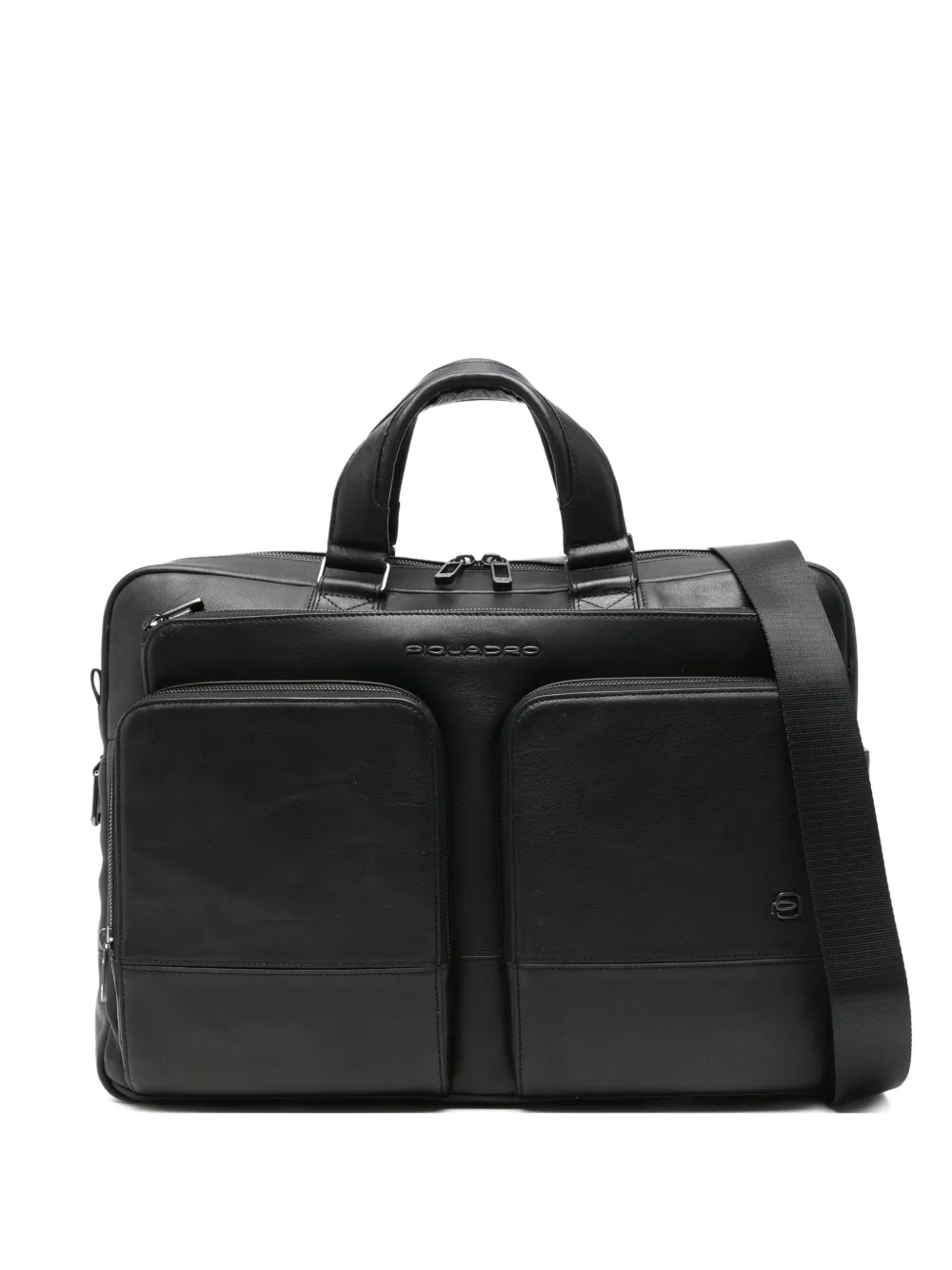 PIQUADRO logo-lettering briefcase | negro | Image 1