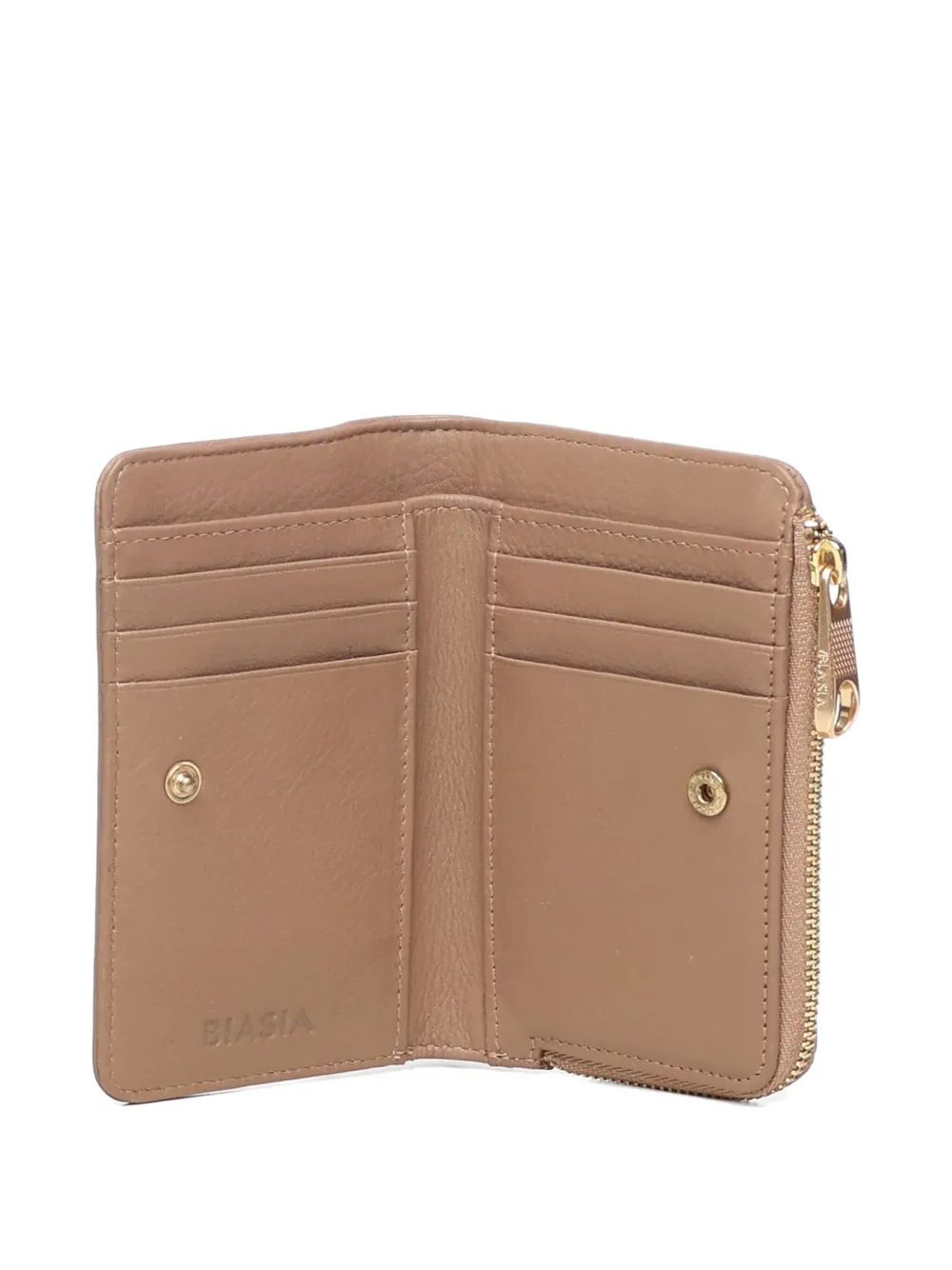 Biasia Leather Wallet With Logo In Pink
