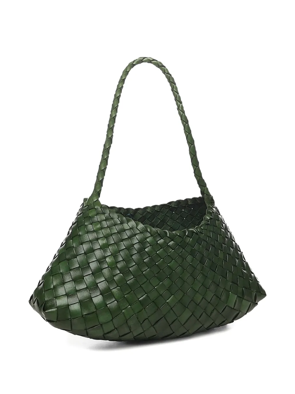 Dragon Diffusion Rosanna Woven Shoulder Bag In Green